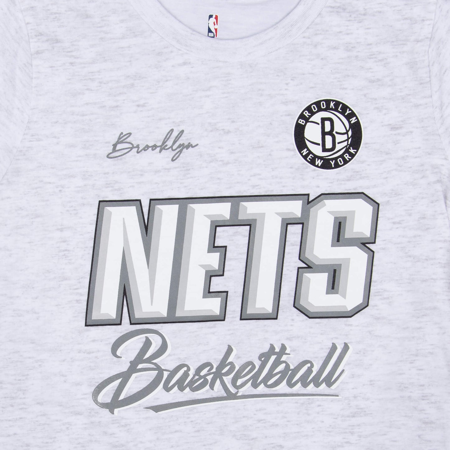 OUTER STUFF COURT VS TRACK CTN TEE BROOKLYN NETS GREY