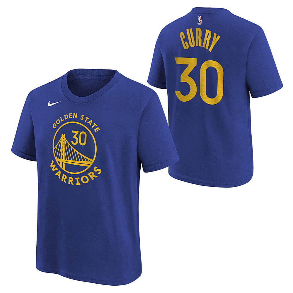 Nike Boys Icon N&N Tee Golden State Warriors Stephen Curry – Nr. 30 Blue/Yellow