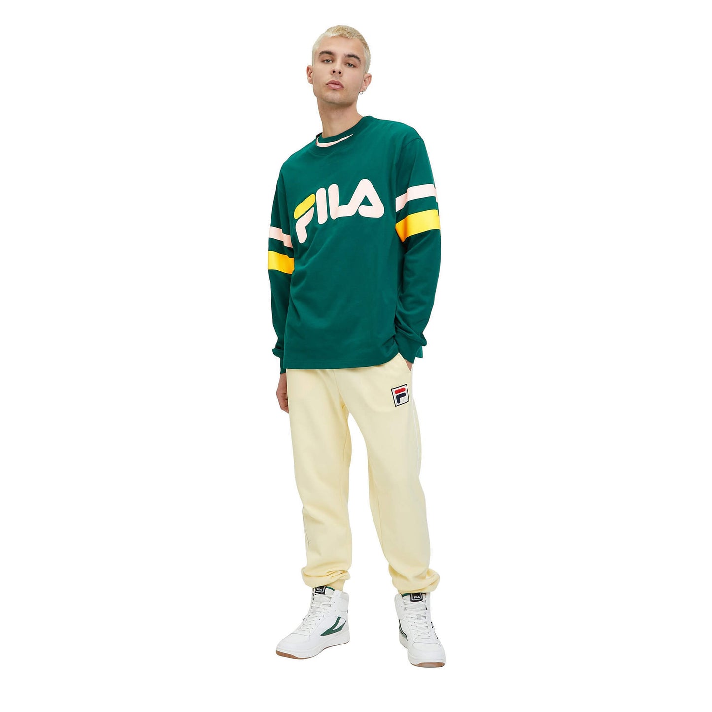 Mikina Fila LUOHE oversized crew sweat zelená