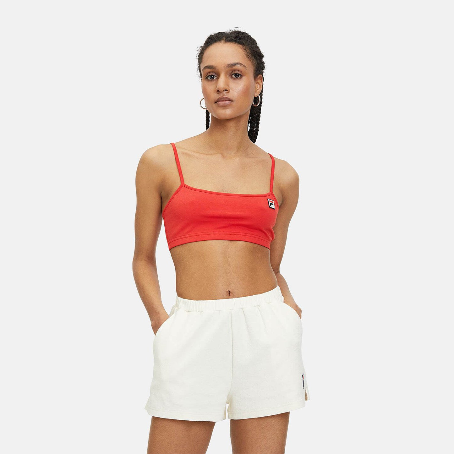 Fila LINFEN cropped spaghetti top True Red