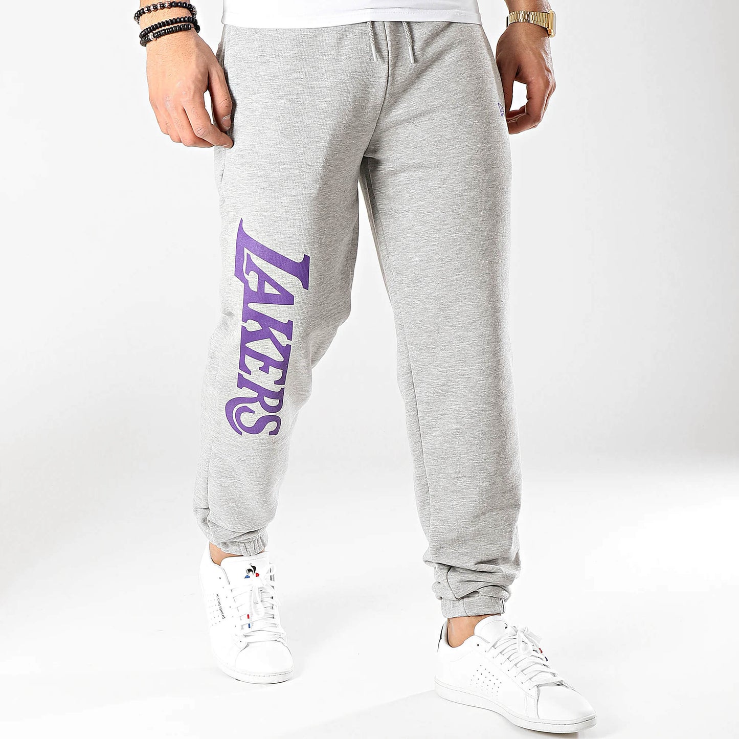 Tepláky New Era Tepláky NBA Wordmark Jogger Los Angeles Lakers šedé