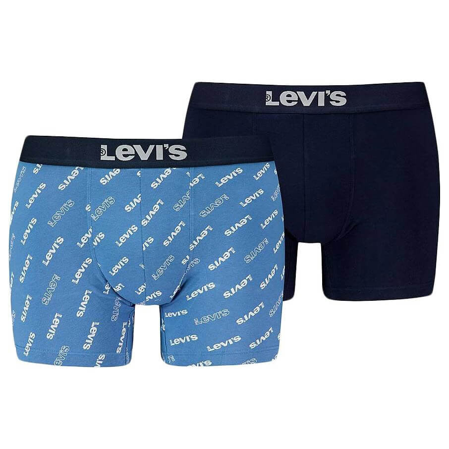 Súprava 2 kusov boxeriek Levi's® Logo Aop Boxer Brief Organic Co 2P modré