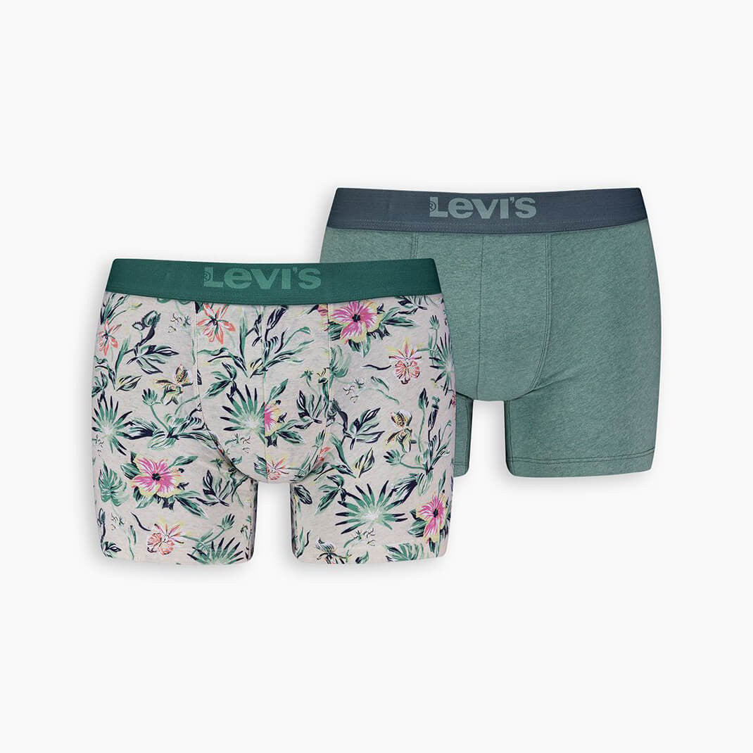 Súprava 2 kusov boxeriek Levi's® Flower Aop Boxer Brief 2P zelené