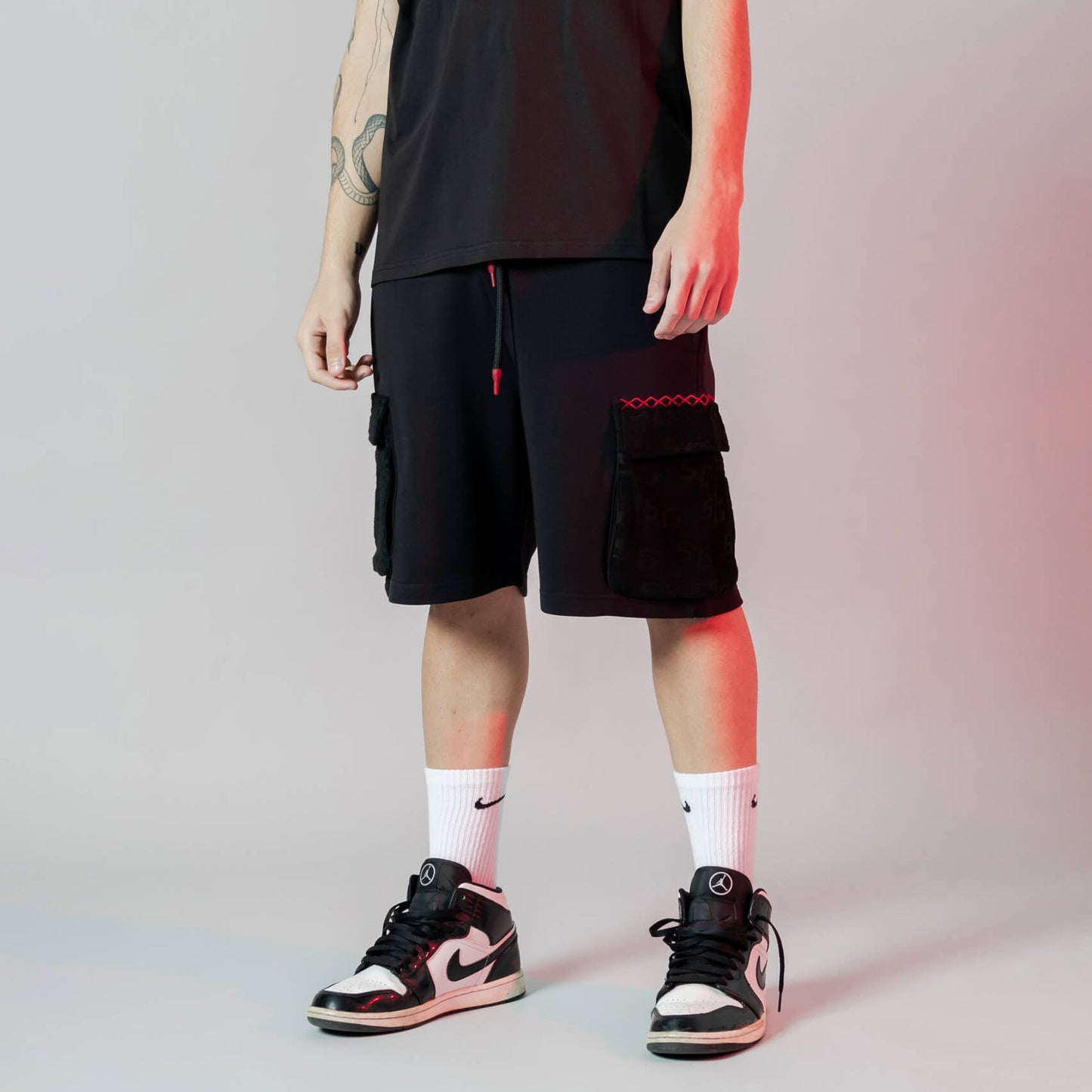 Šortky Sprayground Jacquard Insert Cargo Shorts čierne