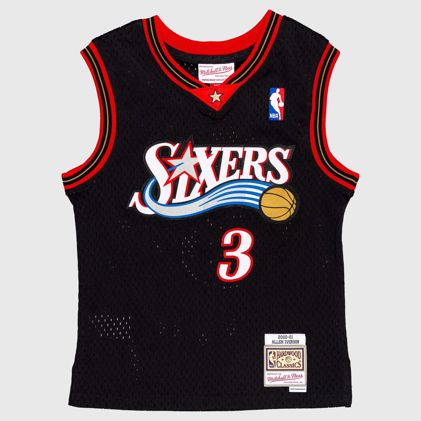 Basketbalový dres Mitchell & Ness NBA Swingman Jersey Road Philadelphia 76ers Allen Iverson čierny