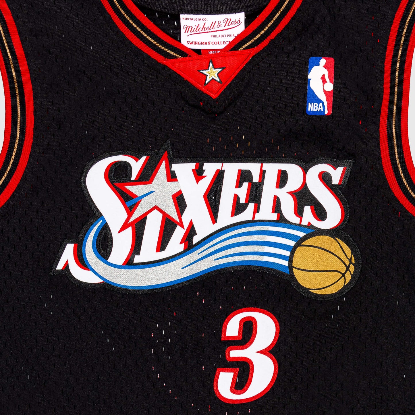 Basketbalový dres Mitchell & Ness NBA Swingman Jersey Road Philadelphia 76ers Allen Iverson čierny