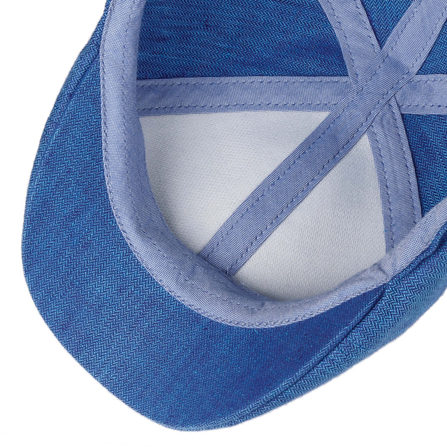 Baretka Stetson Texas Linen Herringbone blue herringbone modrá