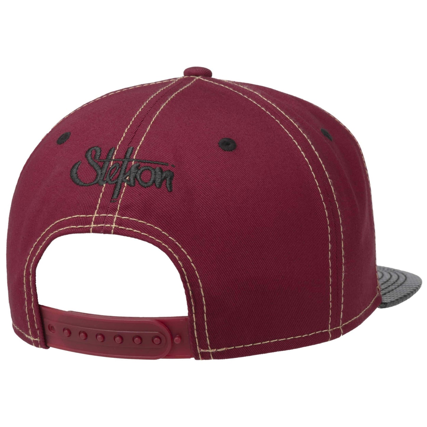 Šiltovka s rovným šiltom Stetson Shaka snapback bordová