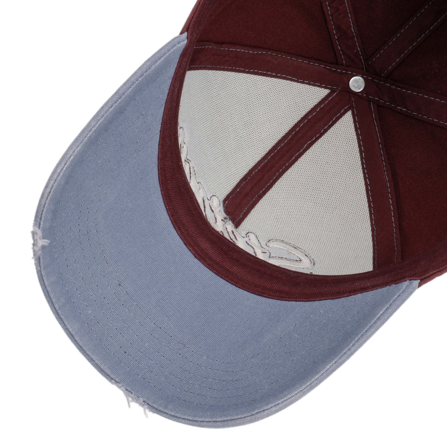 Stetson Baseball Cap Vintage Distressed light blue/red