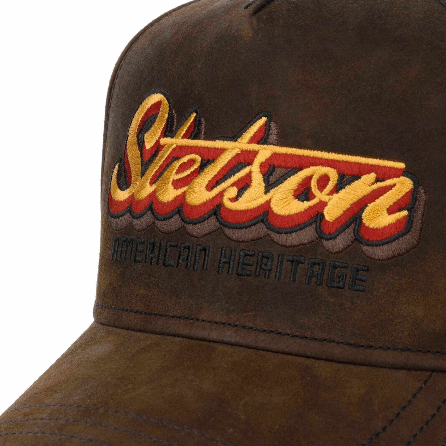 Stetson Trucker Cap Oily Goat Suede mud