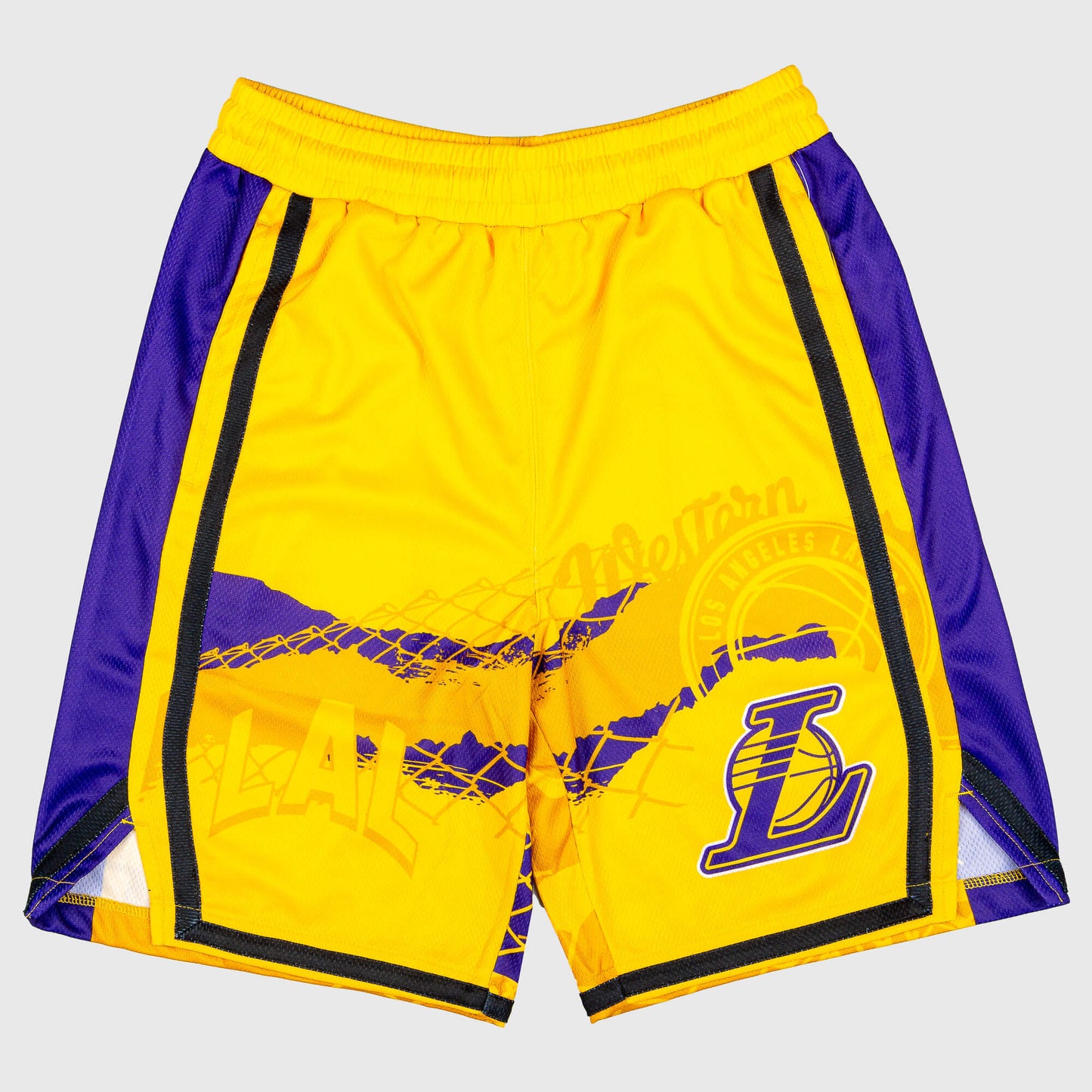 OUTER STUFF NBA FADE AWAY BALLER SHORT LOS ANGELES LAKERS Yellow