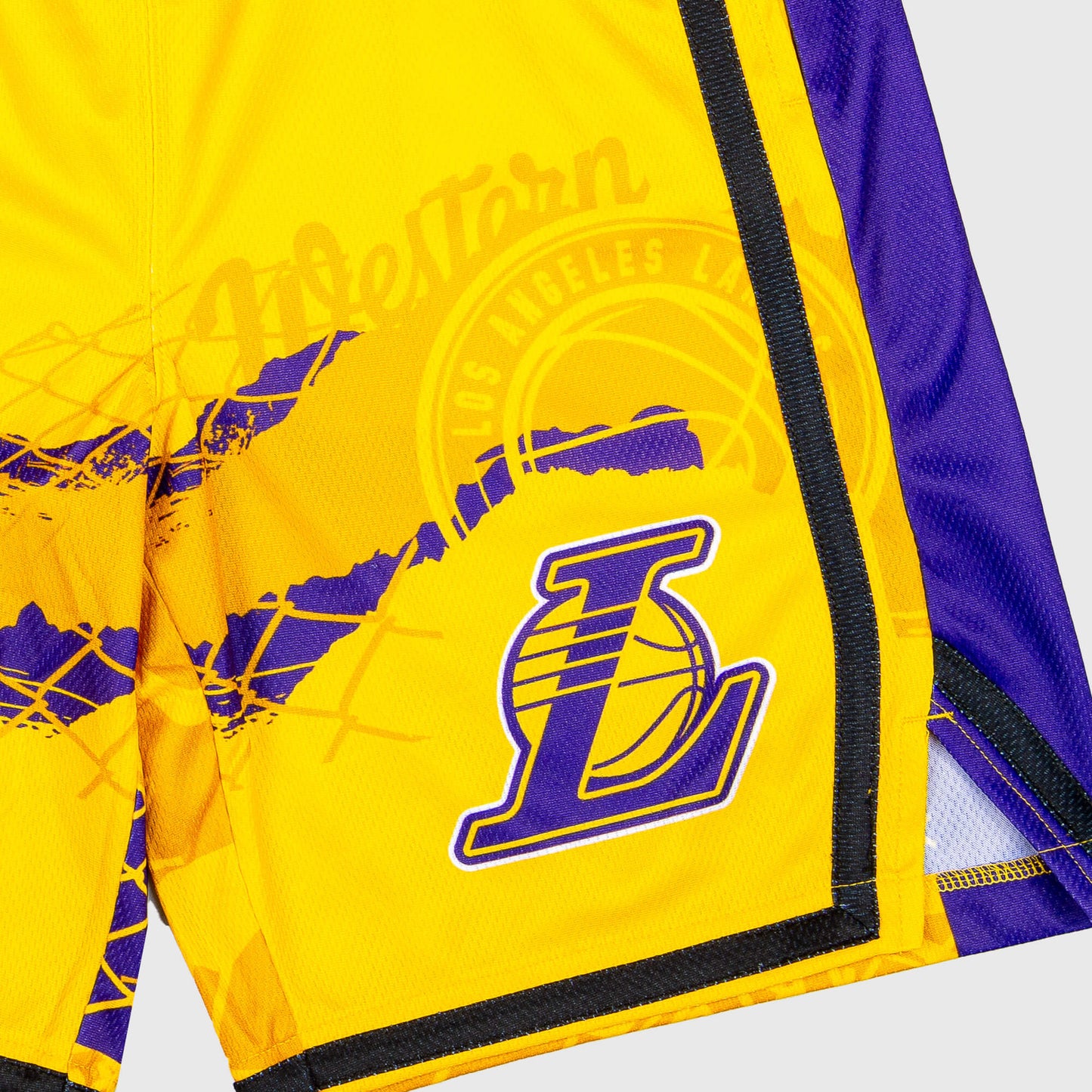 OUTER STUFF NBA FADE AWAY BALLER SHORT LOS ANGELES LAKERS Yellow