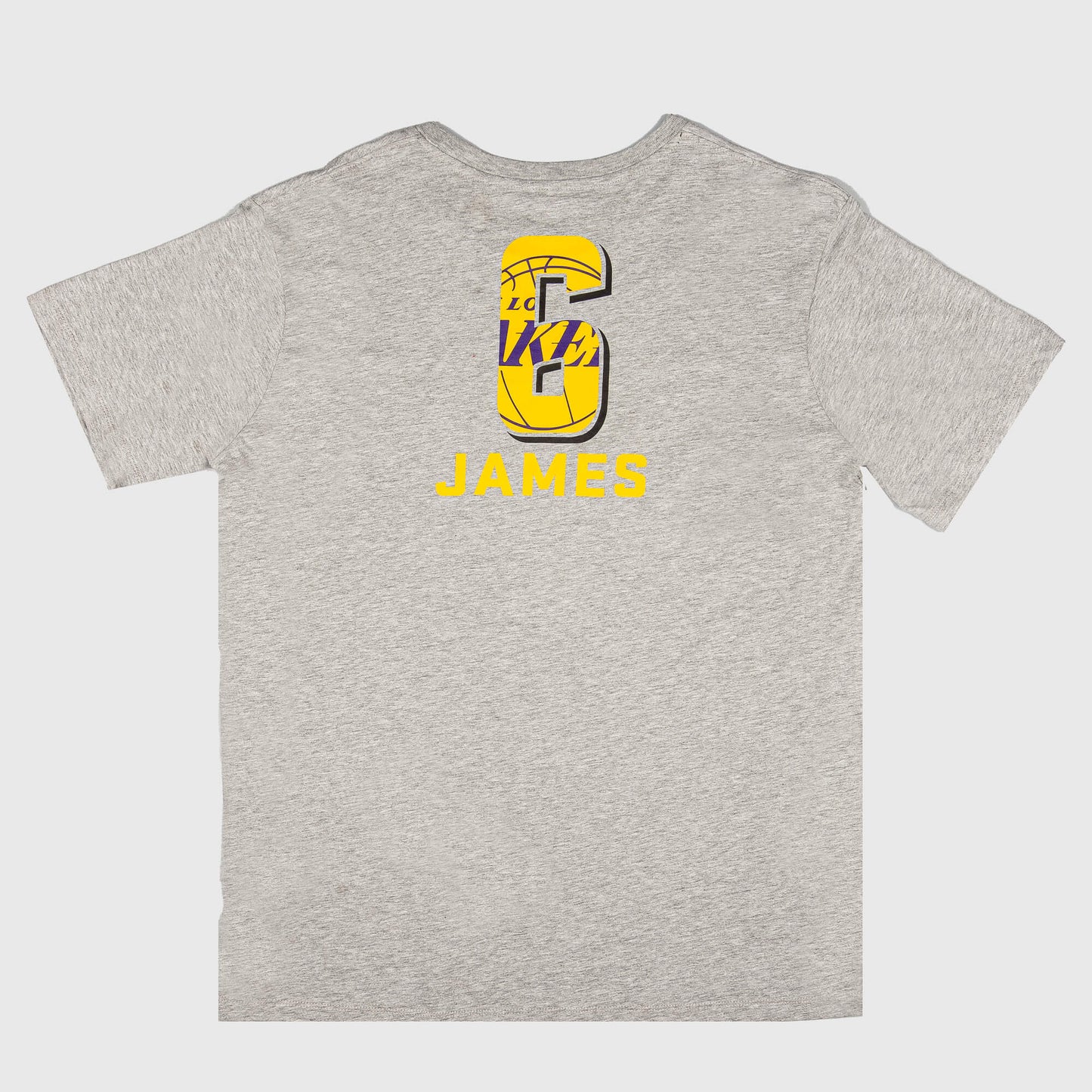 OUTER STUFF BY THE NUMBERS SS TEE LOS ANGELES LAKERS - LEBRON JAMES GREY/YELLOW