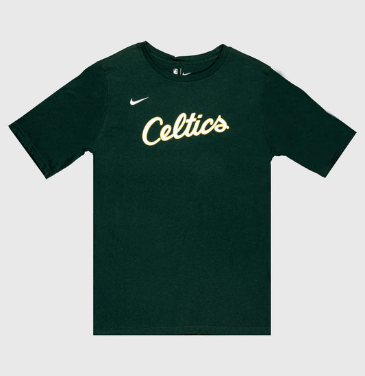 Nike Essential Logo Slub Ss Tee Boston Celtics Dark Green