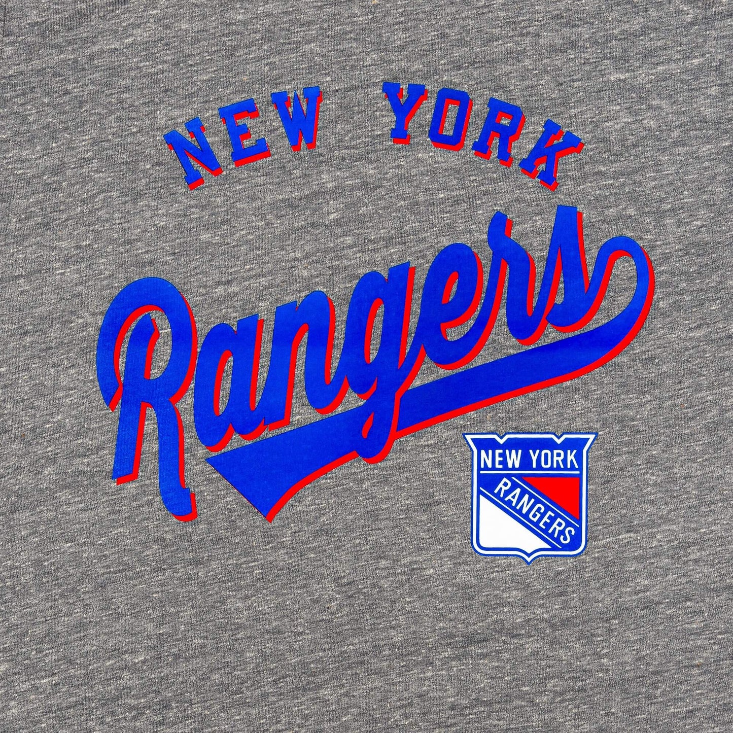 Outer Stuff Nhl Classic Ss Triblend Tee New York Rangers Grey