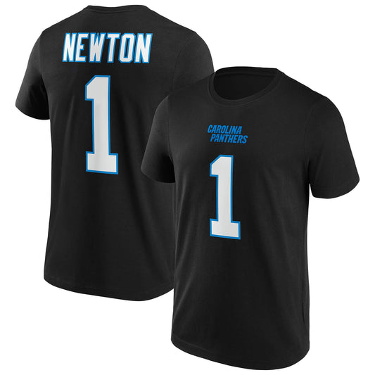 Fanatics Nfl Iconic Name & Number Graphic T-Shirt Carolina Panthers Black