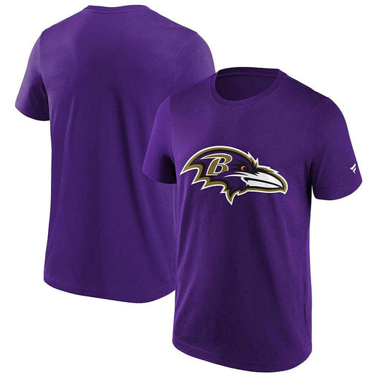 Fanatics NFL Mid Essentials Primary Colour Logo Graphic T-Shirt Baltimore Ravens Purple