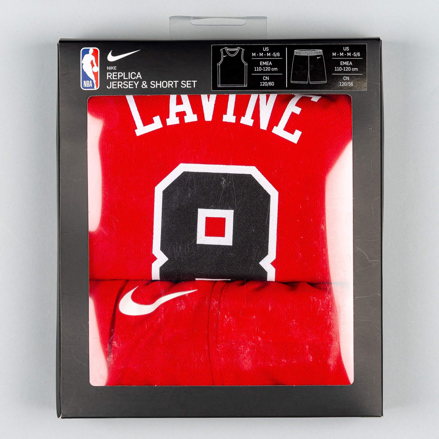 Basketbalový dres a šortky NIKE NBA REPLICA BOX SET - B4-7 CHICAGO BULLS LAVINE ZACH červený