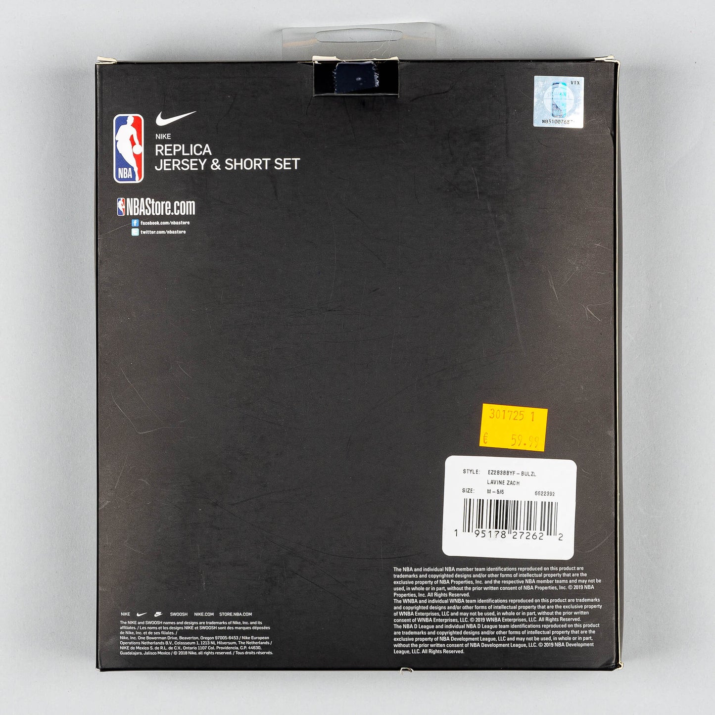 Basketbalový dres a šortky NIKE NBA REPLICA BOX SET - B4-7 CHICAGO BULLS LAVINE ZACH červený