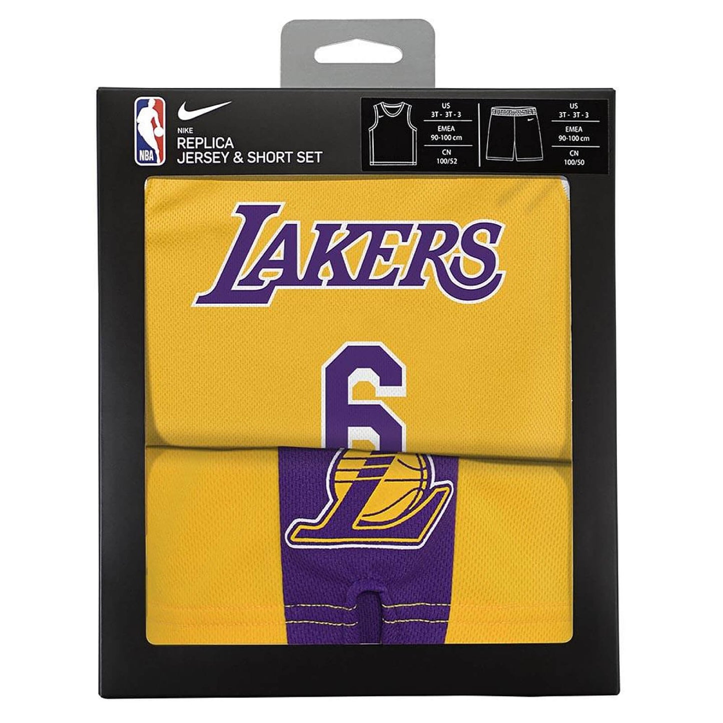 D Basketbalový dres a šortky Nike Replica Icon NBA Jersey Box Set - 4-7Y - La Lakers LeBron James žltý