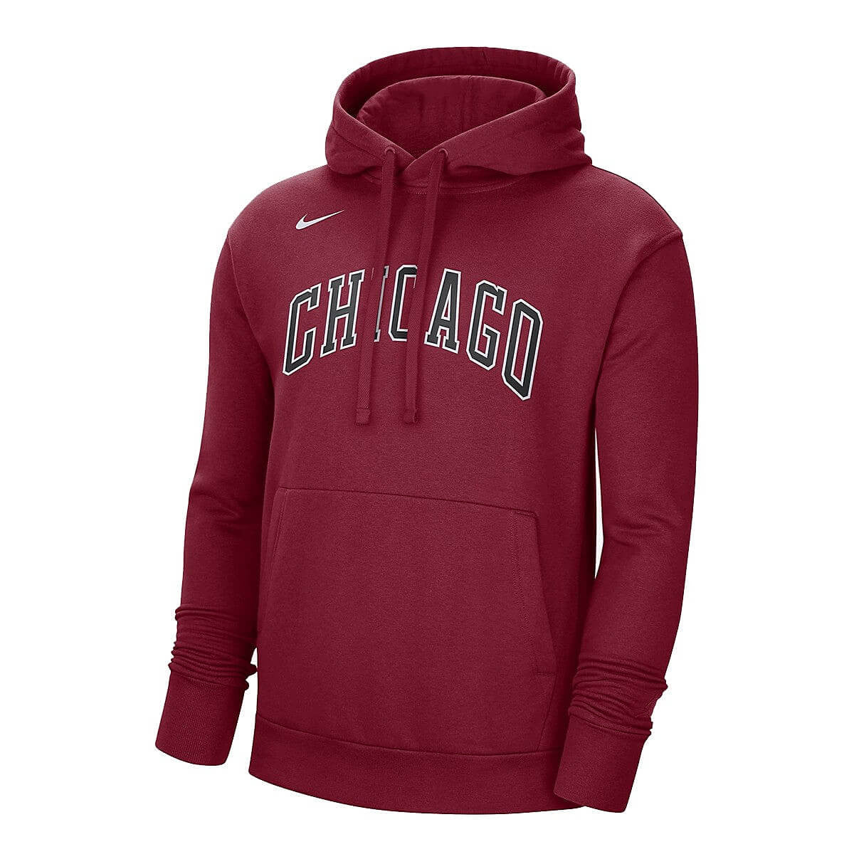 Nike Nk Fleece Pullover Courtside Ce - 8-20Y - Chicago Bulls Burgundy