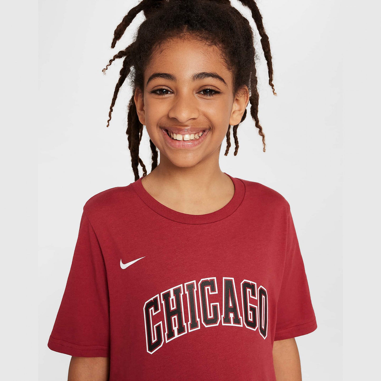 Nike Essential Logo Slub Ss Tee Chicago Bulls Red