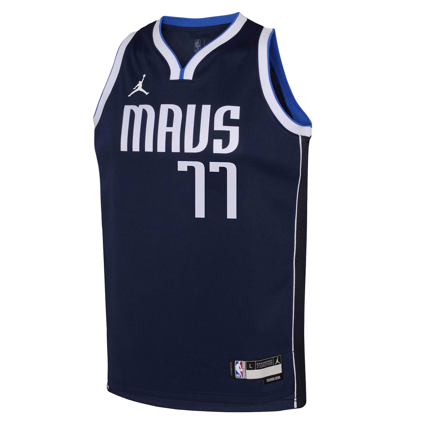 Detský basketbalový dres Jordan Boys Statement Swingman Jersey - NBA Player - 8-20Y - Dallas Mavericks Luka Dončić tmavomodrý