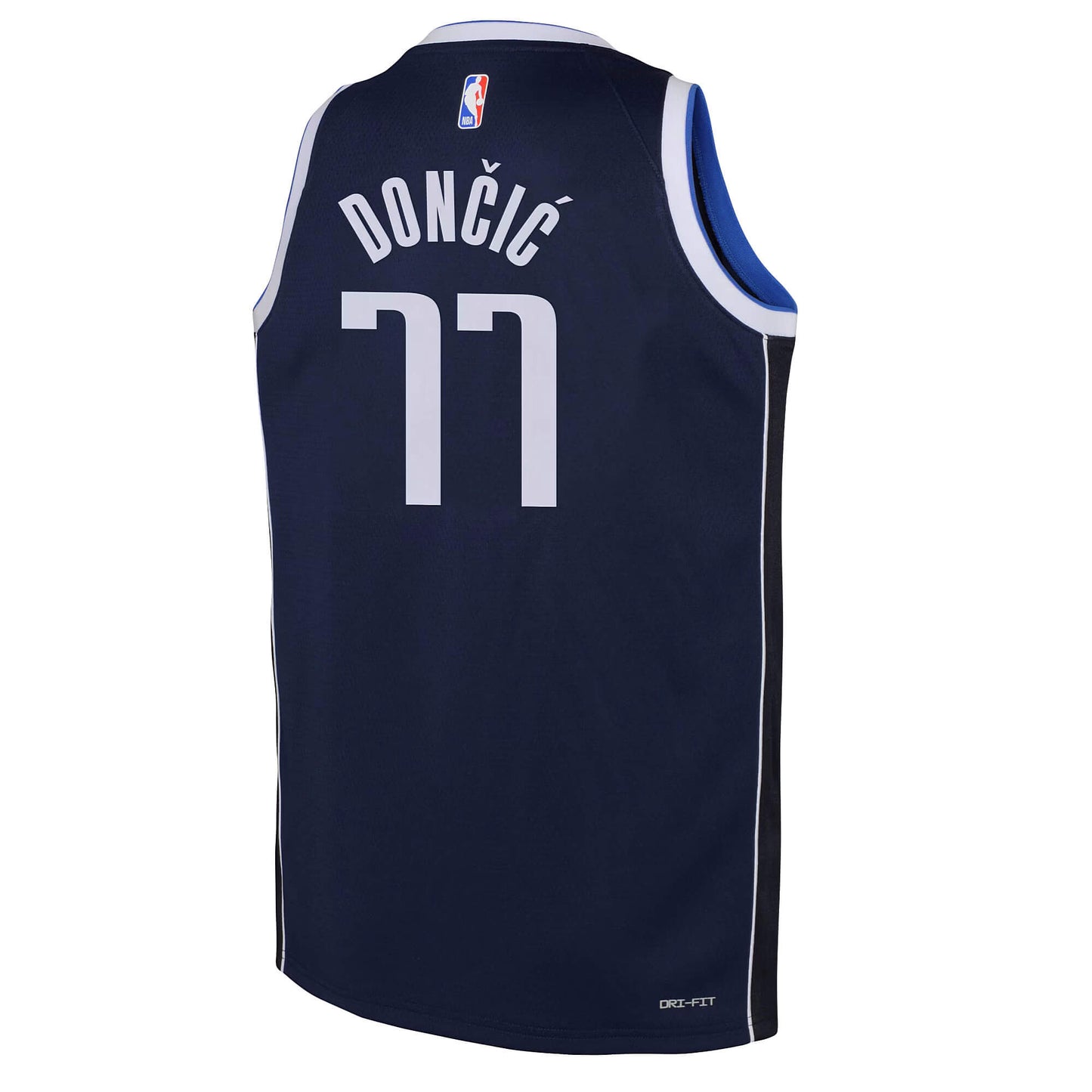 Detský basketbalový dres Jordan Boys Statement Swingman Jersey - NBA Player - 8-20Y - Dallas Mavericks Luka Dončić tmavomodrý