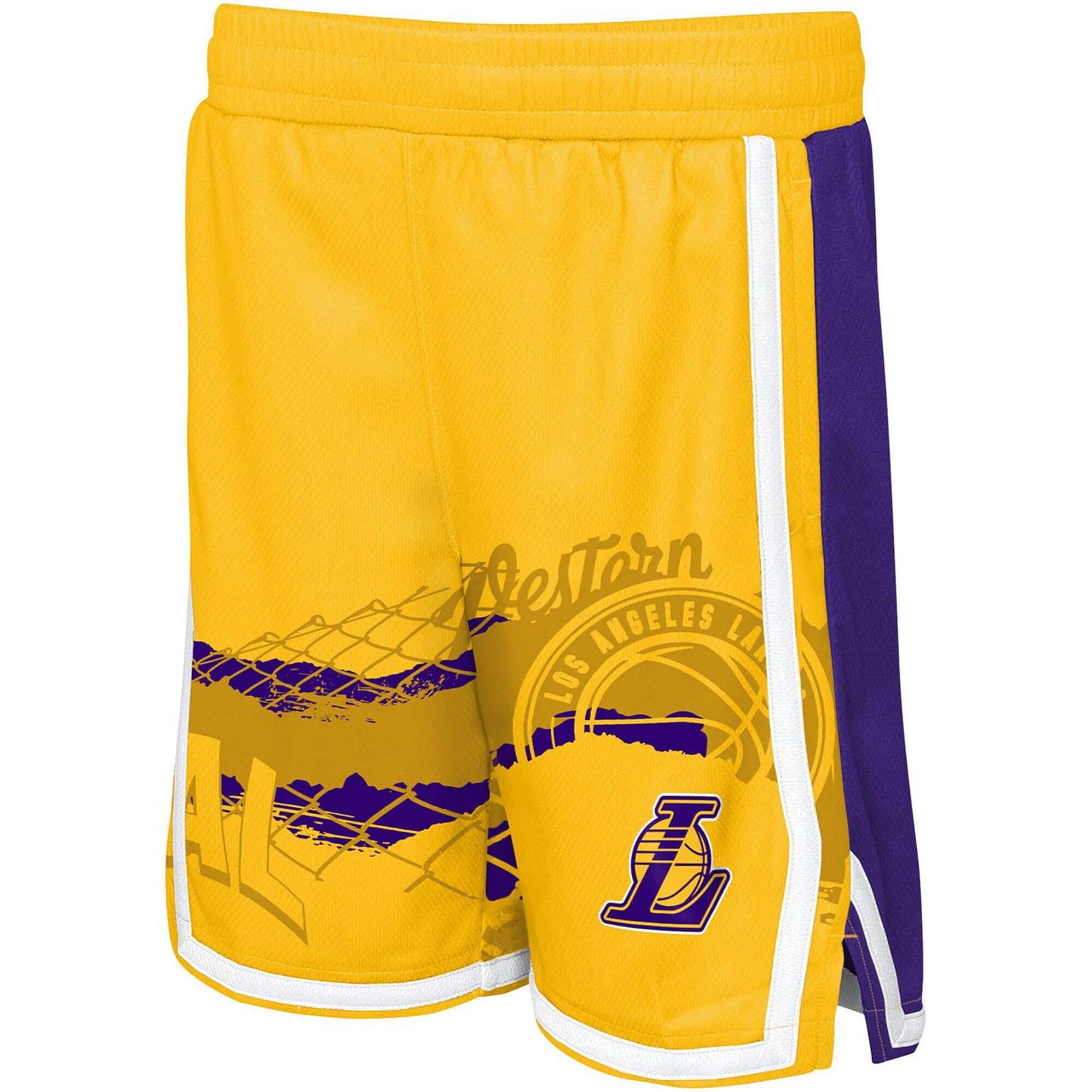 OUTER STUFF NBA FADE AWAY BALLER SHORT LOS ANGELES LAKERS Yellow