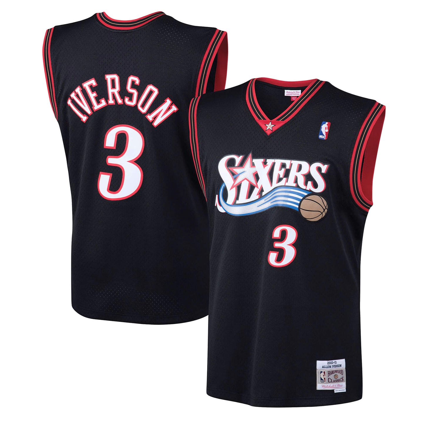 Basketbalový dres Mitchell & Ness NBA Swingman Jersey Road Philadelphia 76ers Allen Iverson čierny