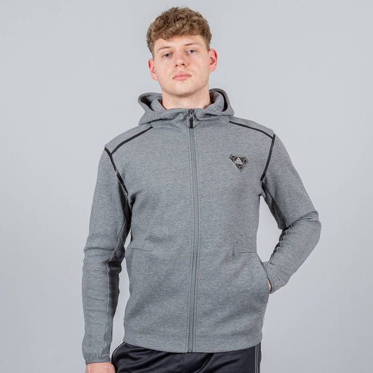 Mikina s kapucňou Peak Hoodie na zips šedá