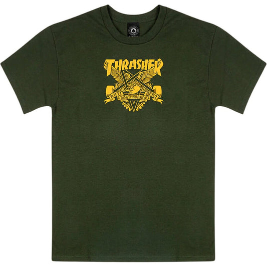 Thrasher X Antihero Eaglegram T-Shirt Forest Green