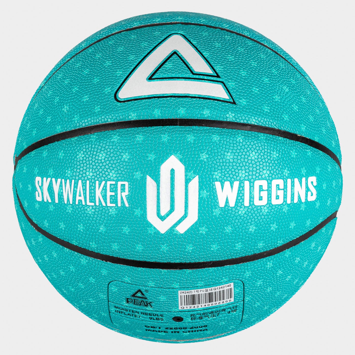 Basketbalová lopta Peak Andrew Wiggins Skywalker Composite Indoor/Outdoor veľkosť 7 tyrkysová