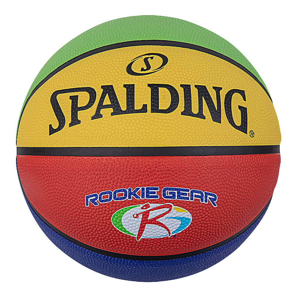 Spalding Rookie Gear Multi Color Rubber Basketball (sz. 4)