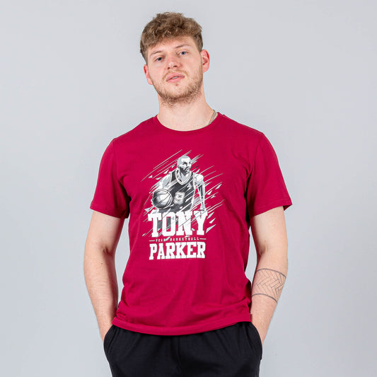 Peak Tony Parker Round Neck T-Shirt Red