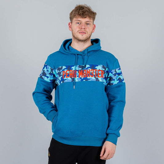 Mikina PEAK MON3TER GH3 Fleece Hoodie F654301 modrá