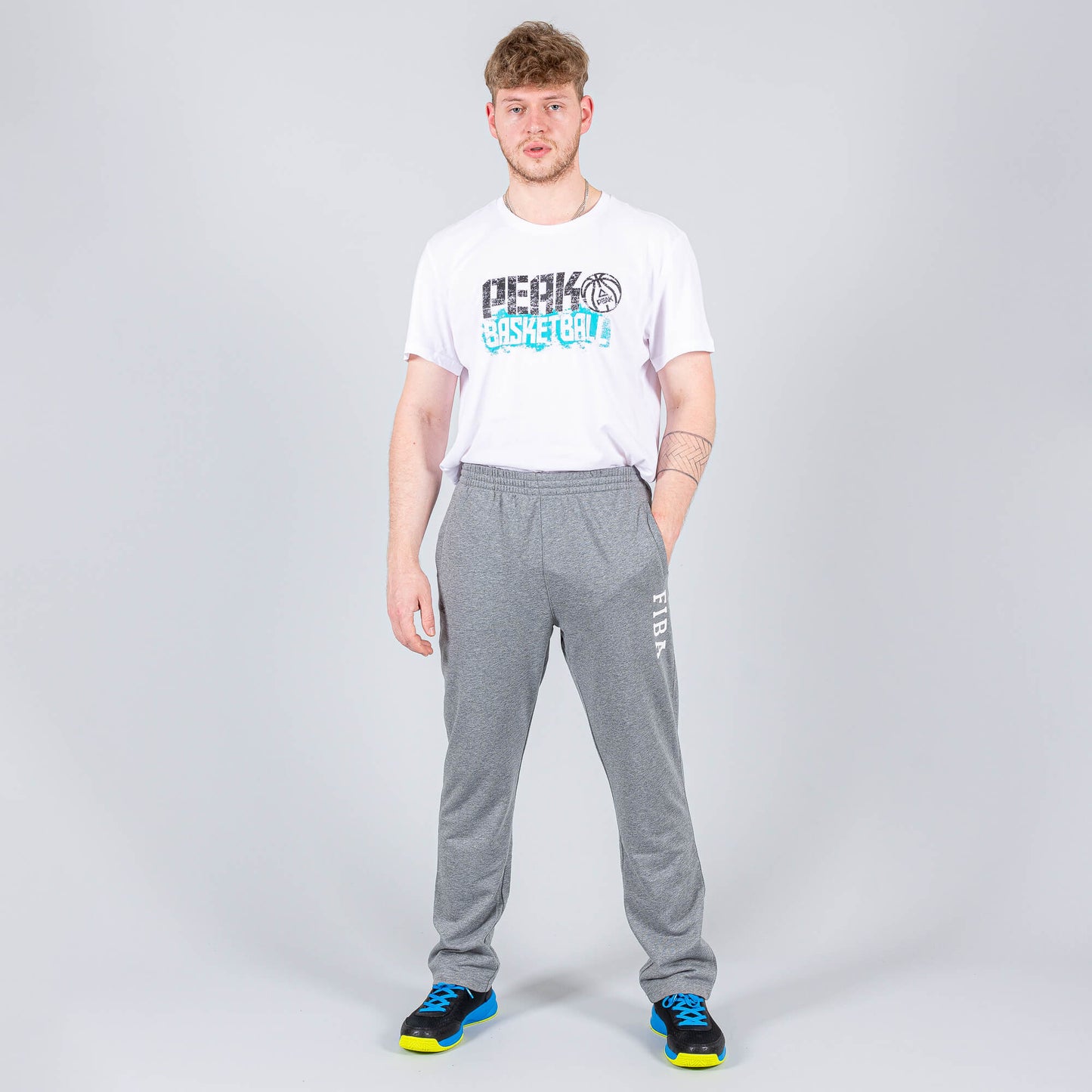 Tepláky Peak FIBA Knitted Pants šedé