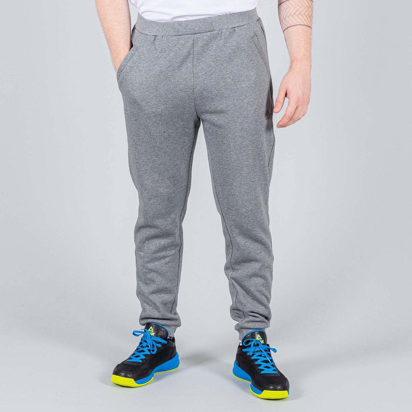 Tepláky Peak Dwight Howard series Knitted Fleece Pants šedé