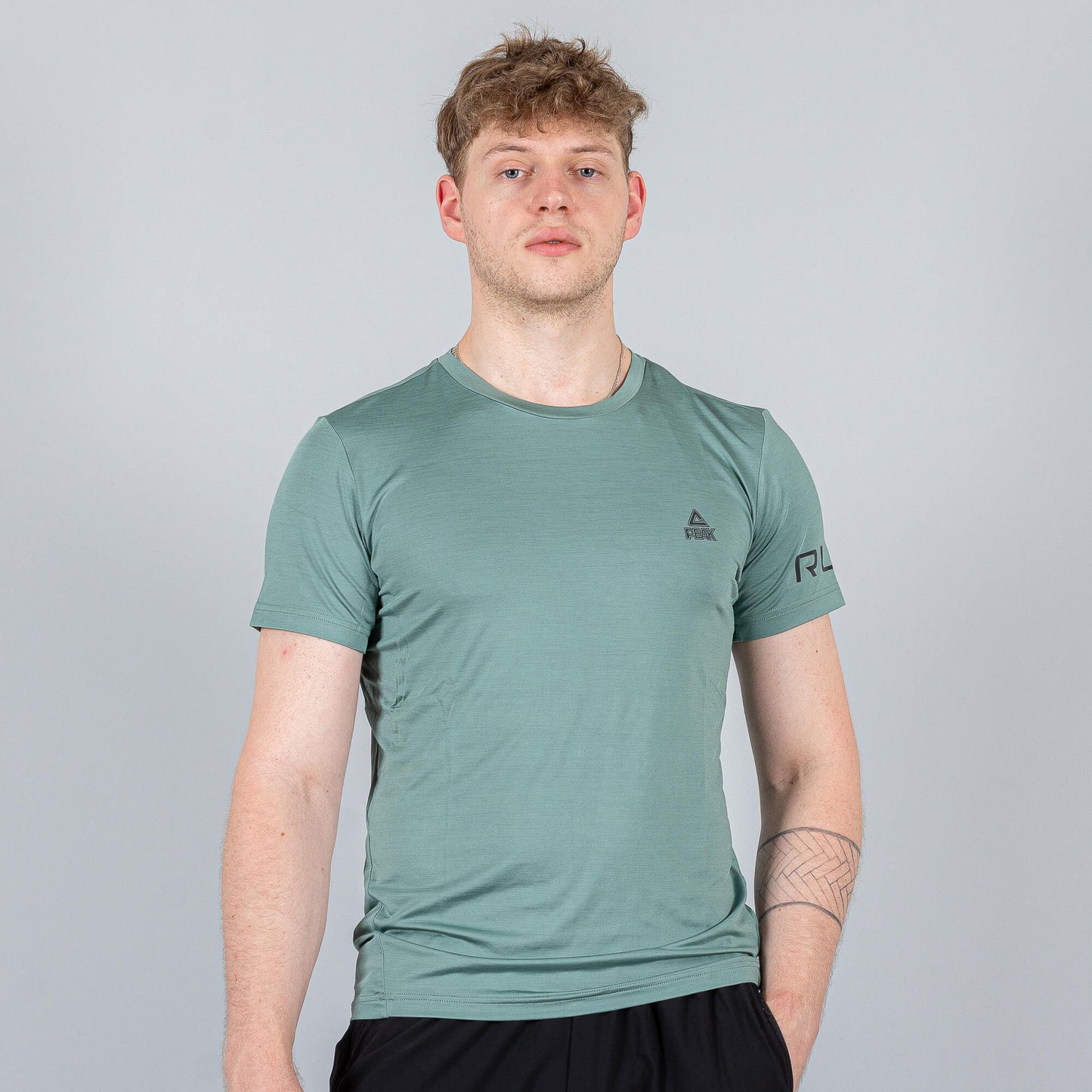 Peak Running Series Knitted T-Shirt Dk.Green Melange