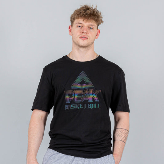 Peak Round-Neck T-Shirt Black