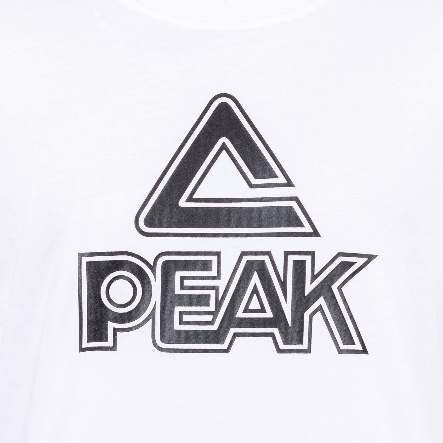 PEAK TEAM LINE ROUND NECK T-SHIRT WHITE/BLACK