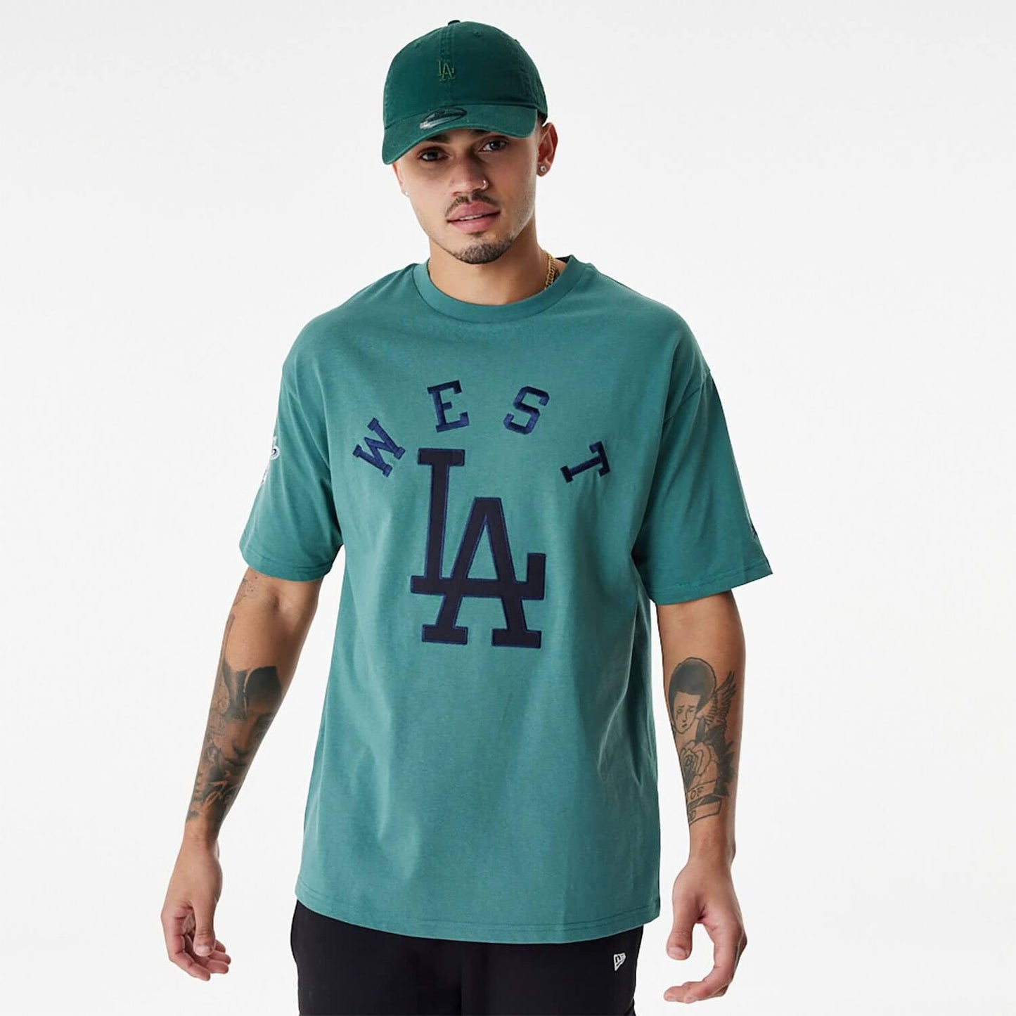 New Era LA Dodgers MLB Heritage Teal Oversized T-Shirt