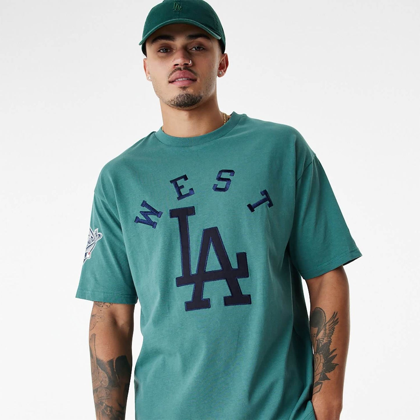 New Era LA Dodgers MLB Heritage Teal Oversized T-Shirt