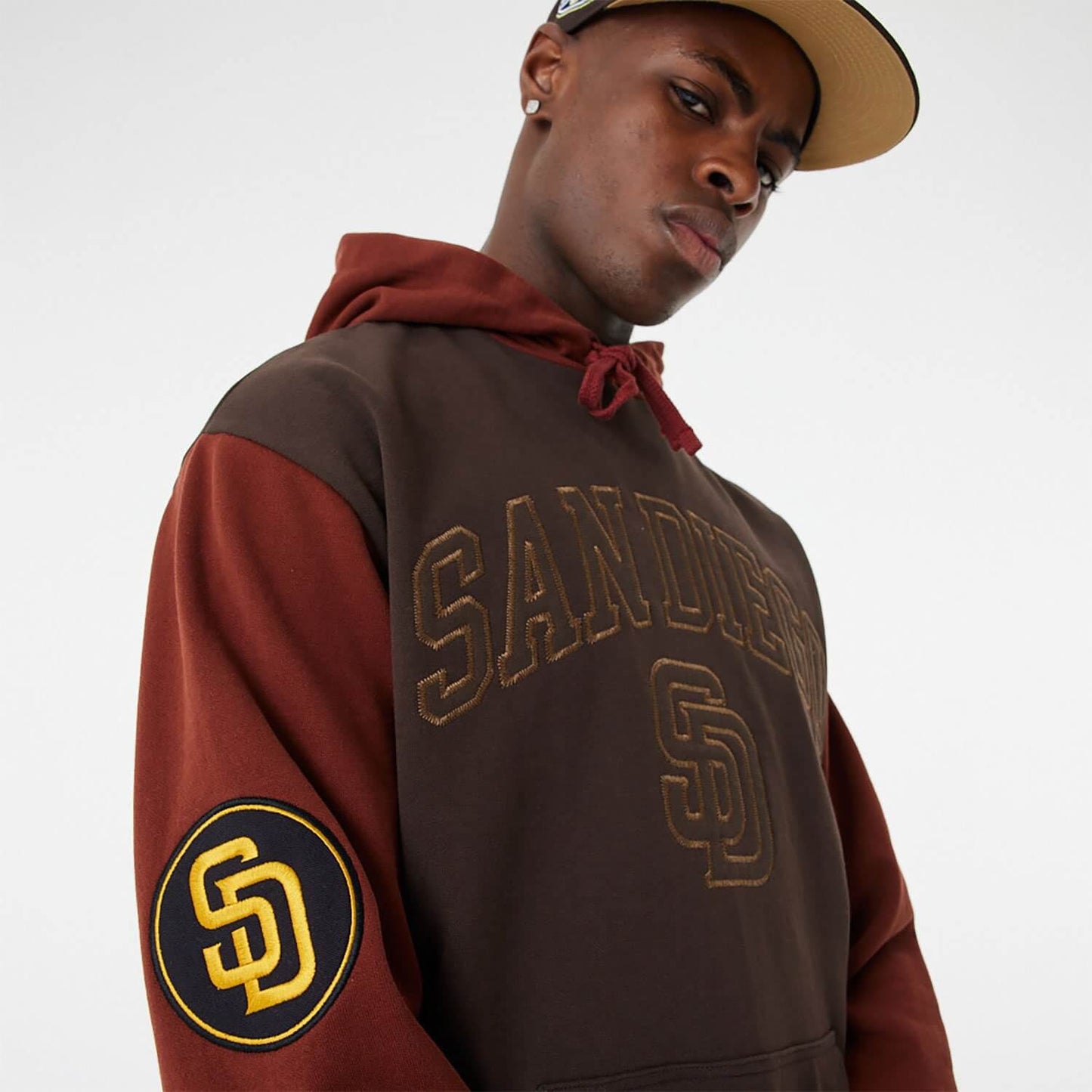 Mikina s kapucňou New Era San Diego Padres MLB Heritage Oversized Hoodie hnedá