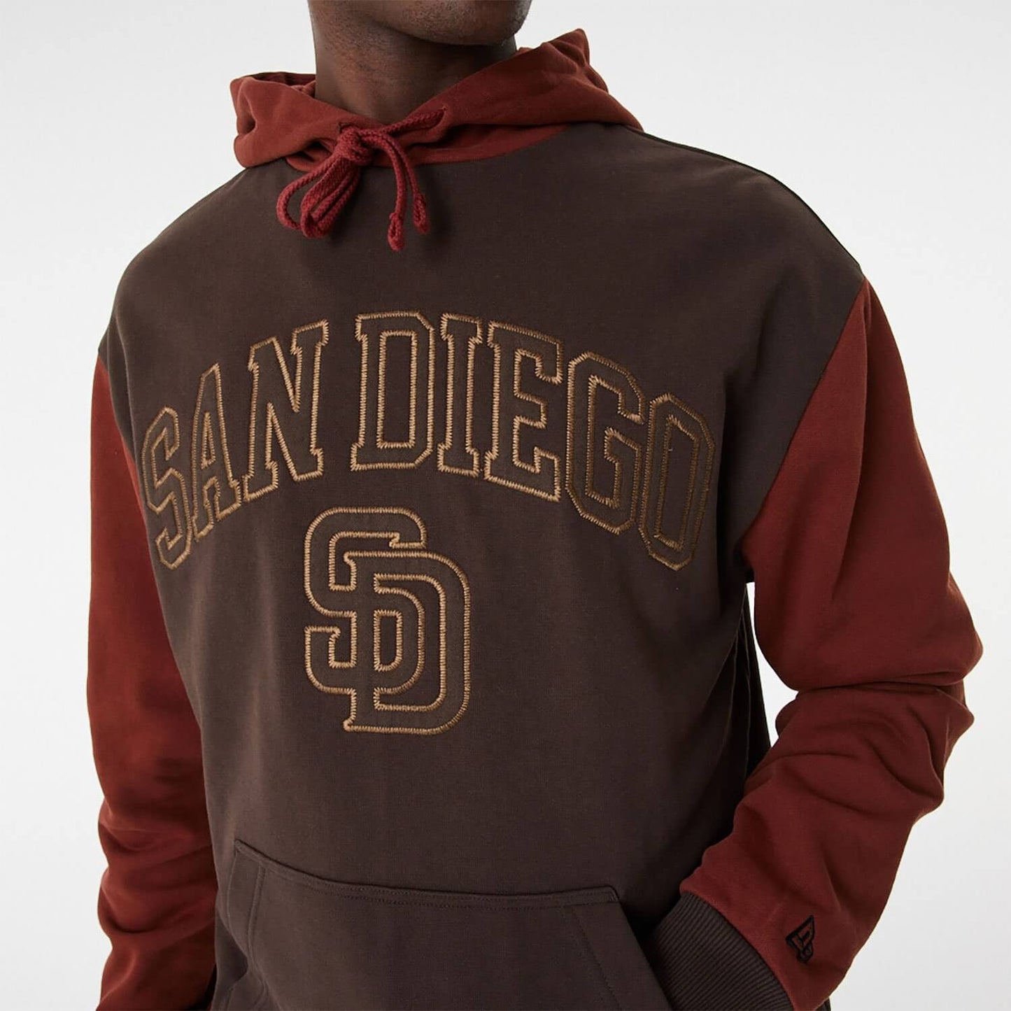 Mikina s kapucňou New Era San Diego Padres MLB Heritage Oversized Hoodie hnedá