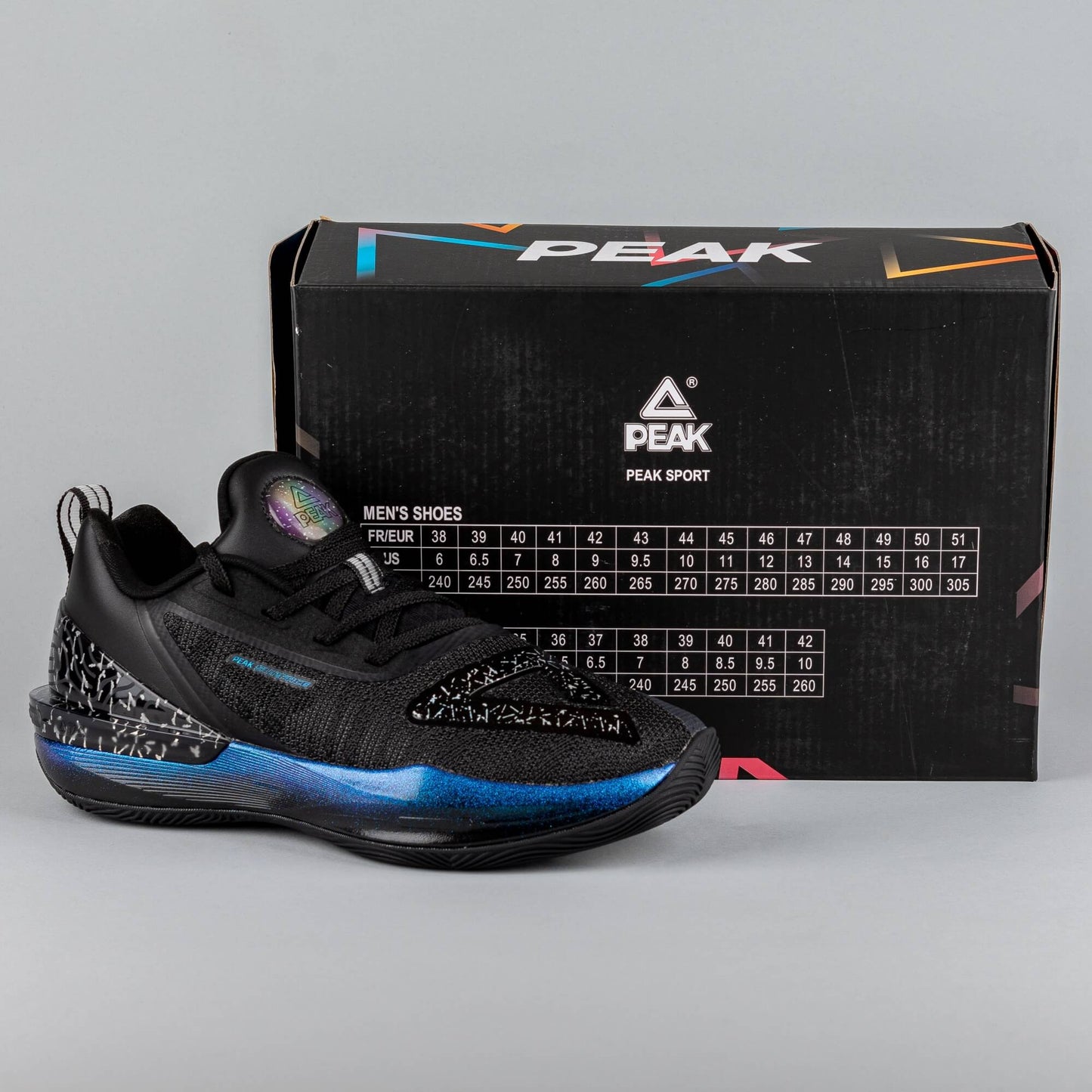 Peak Basketball Shoes Big Triangle 3.0 - Sleepless Town Taichi Super P-Motive P-Soon All Black