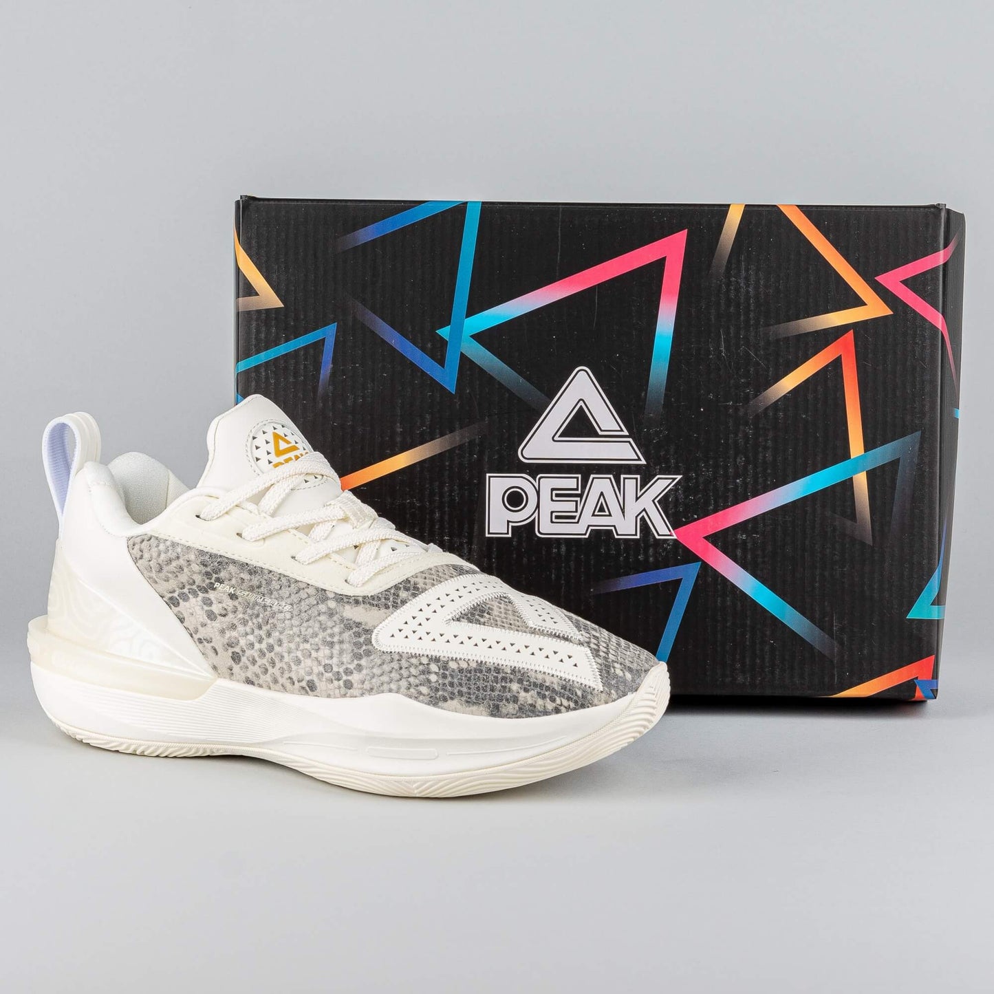 Peak Basketball Shoes Big Triangle 3.0 Forever Taichi Super P-Motive P-Soon Grey/Off White