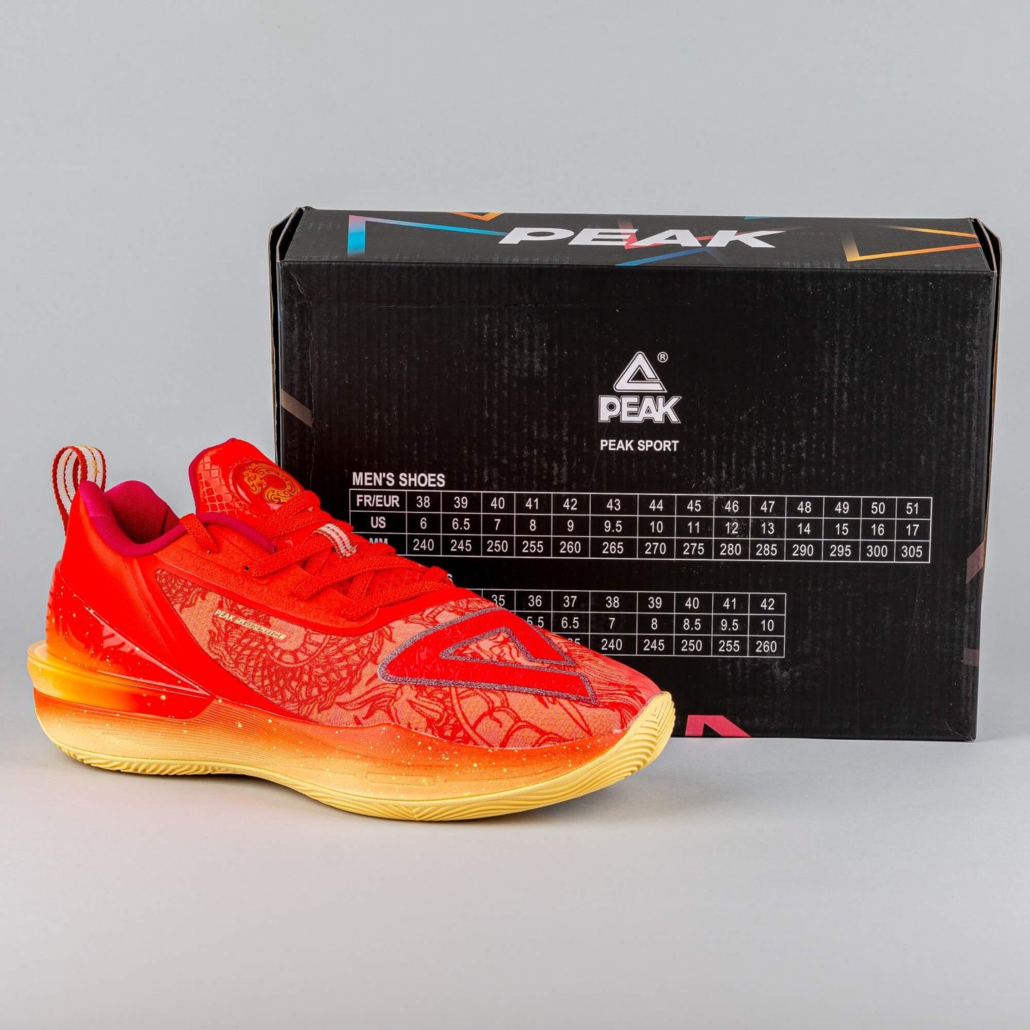 Peak Basketball Shoes Big Triangle 3 - Year Of Dragon Taichi Super P-Motive P-Soon Peak Red