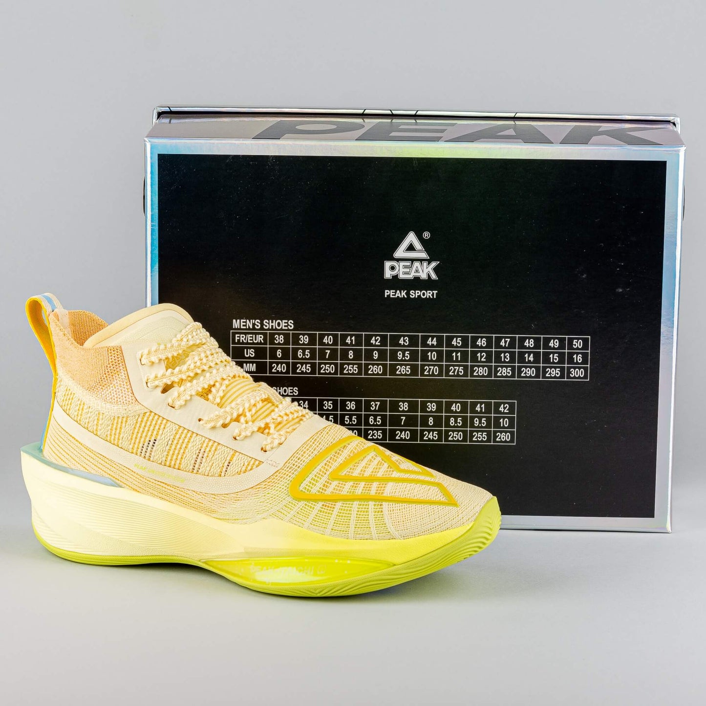 Peak Basketball Shoes Big Triangle 3.0 - Surging Technology Taichi Ultralight P-Soon Fog Yellow