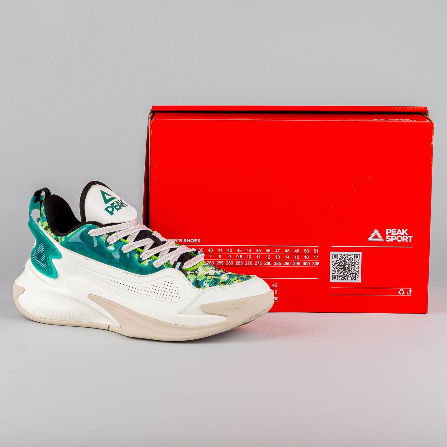 Peak Basketball Shoes Triumph Super P-Motive Taichi Off White/Grass Green